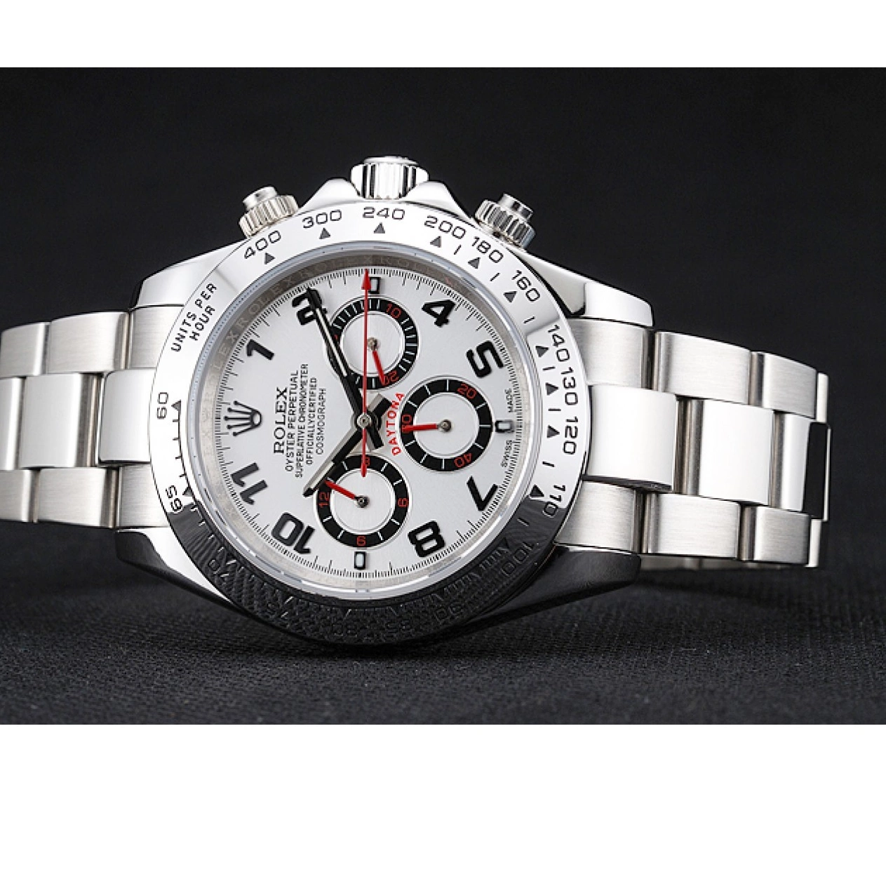 Aaa replica Rolex White Dial Steel Daytona Cosmograph White Bezel 1454242 Stainless 0710
